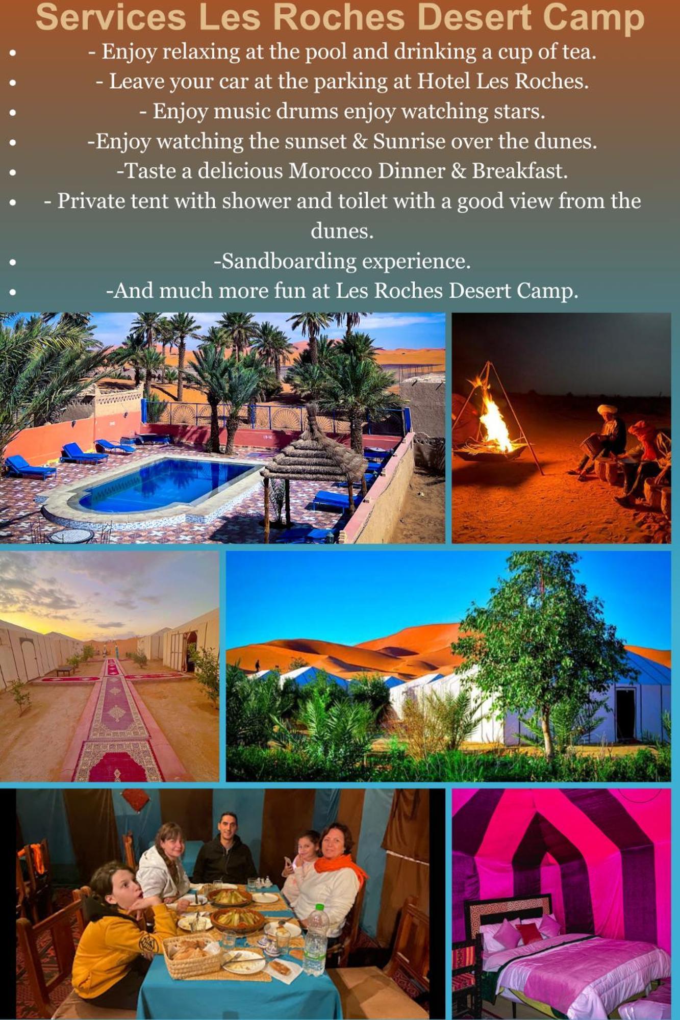 Les Roches Desert Camp Merzouga Zewnętrze zdjęcie